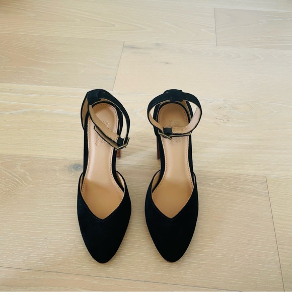 NIB Suede Collette Heel Black Soludos size 5.5 - Picture 5 of 8